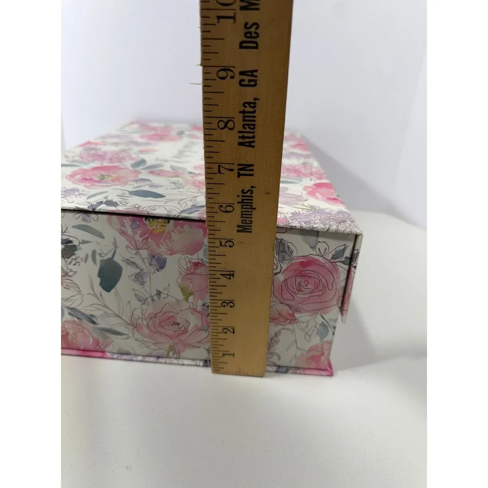 Abbington Park Floral Decorative Nesting Storage Boxes Set of 2 Magnetic Closure